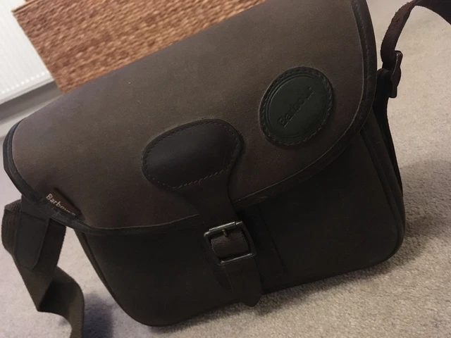 BARBOUR WAX COTTON And Leather Cartridge Bag PicClick UK