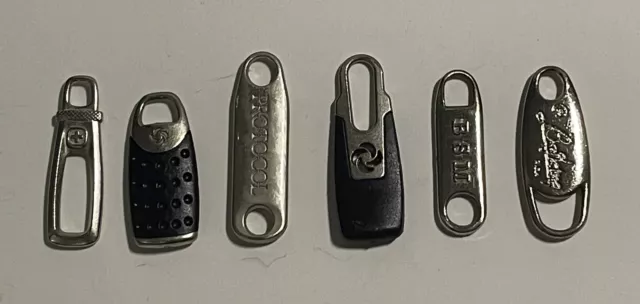 Lot of (6) Luggage Replacement Zipper Pulls (i)