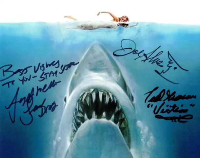 GFA Joe Alves x3 Película Reparto Jaws Firmada 8x10 Foto J4 COA