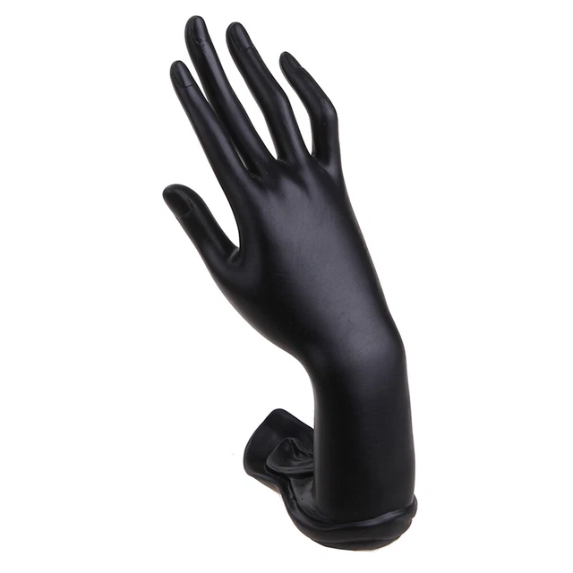 Mannequin Hand Finger Jewelry Chain Ring Bracelet Display Stand(Black) FS2#