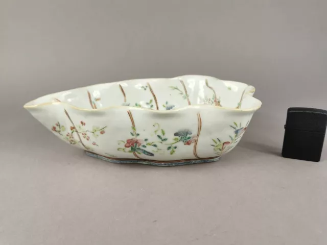 A Good Large Chinese Leaf Shape Bowl 19th Century