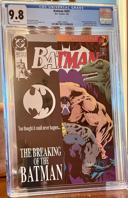 Batman 497 CGC 9.8 NM/M Robin Bane app Doug Moench story Kelley Jones cover DC