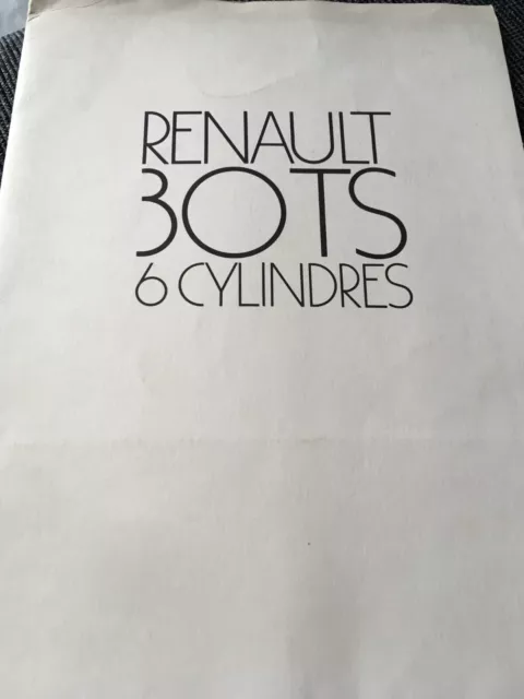 Catalogue / Brochure RENAULT 30 TS 6 CYLINDRES de 1976 _