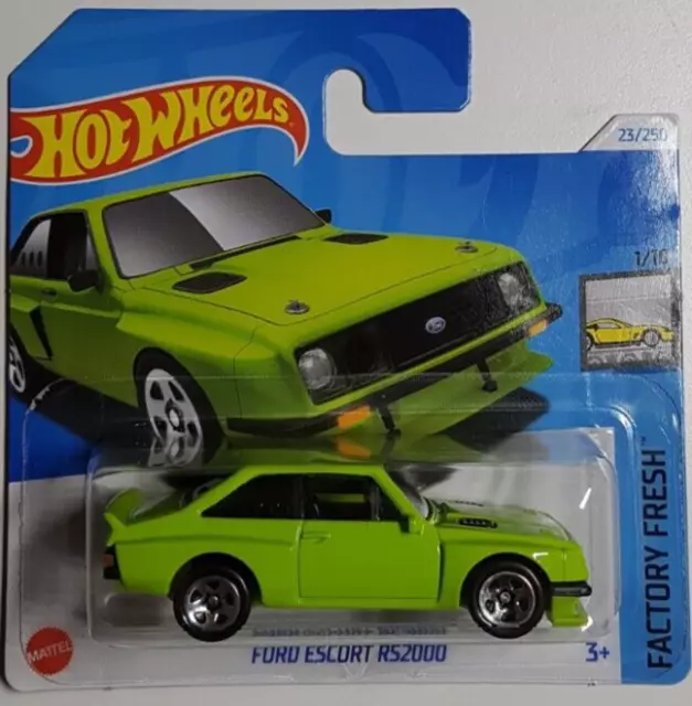 Factory Fresh Hot Wheels 2024 Lime Green Ford Escort Rs2000 Mk 2 Boxed Free P+P