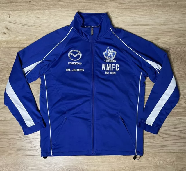 AFL On-Field Men’s North Melbourne FC Kangaroos Blue Team Gear Jacket Size M