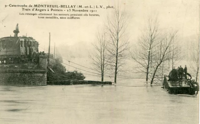 Catastrophe MONTREUIL BELLAY Train Angers Poitiers 1911 Rescapés secours 10 H