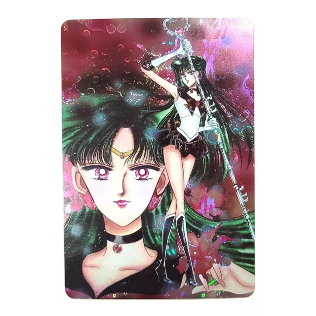 Sailor Moon Manga Prism Sticker Card - Pluto with Time Rod