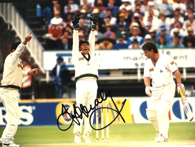 Ian Healy  - "Australia Test Cricketer"  - In Person Signed Colour Photo