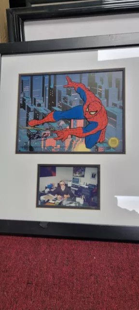 Marvel Spiderman Animation Sericel Signed By Stan Lee, Marvel Studios