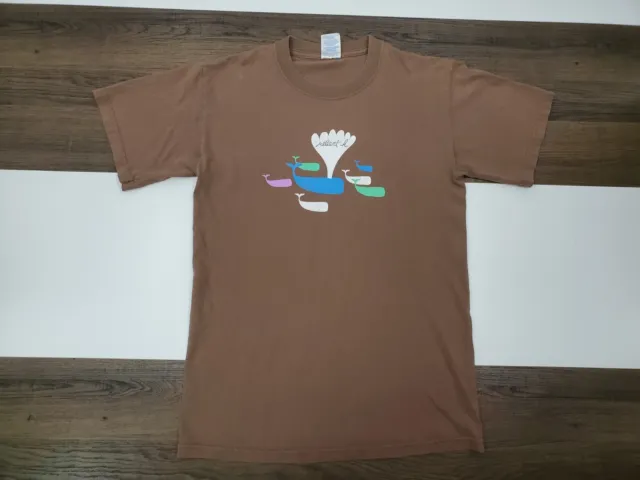 Relient K Band Shirt Size Small Whales Graphic Tee Brown Crew Short Sleeve S SM