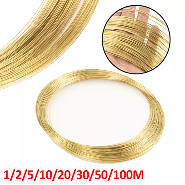 Brass Soft Round Wire Unplated Wire Craft 0.3mm-5mm Solid Brass