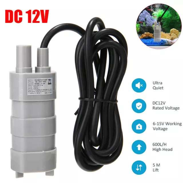 DC Tauchpumpe 12V 600L/H Wasserpumpe Minipumpe Wohnwagen Für Camping Garten