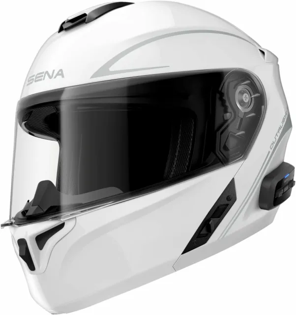SENA Outrush R smarter Motorradhelm weiß glänzend Bluetooth 5.0 Headset