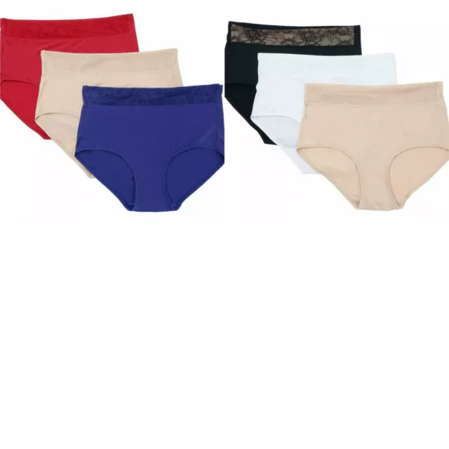 NWT BREEZIES WOMENS Plus Lace Essentials Set Of 3 Full Brief Panties.  A367383 2X $12.75 - PicClick
