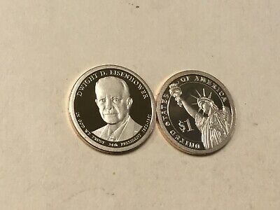 2015 Dwight D Eisenhower Presidential Coin Mirror-Like Gem Proof Dollar $1