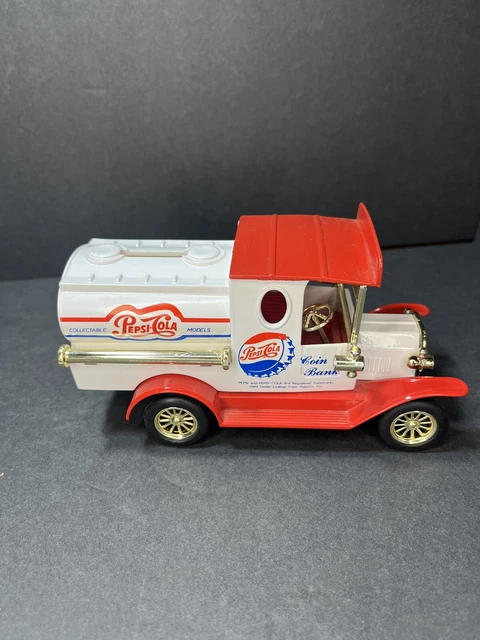 GOLDEN CLASSIC PEPSI COLA DIECAST COIN BANK - Red & White & Blue