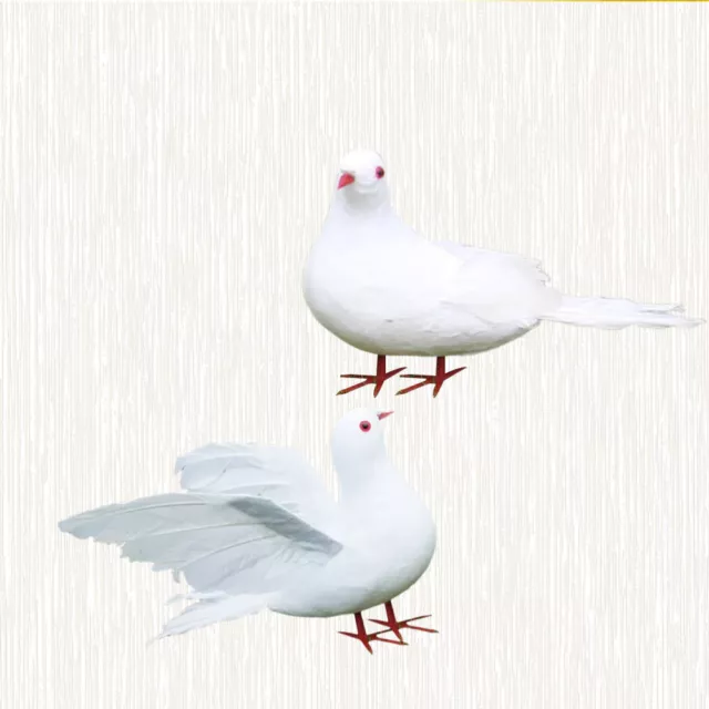 Outdoor Foam Dove Ornament for Wedding Decoration (2pcs)-OW