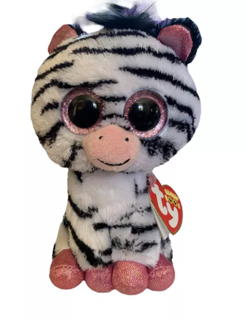 TY BEANIE BOOS - IZZY the Zebra (6 Inch)(Justice Exclusive) MINT
