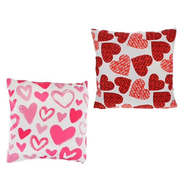 Funda de cojín de poliéster para el día de San Valentín funda de cojín decorativa romántica
