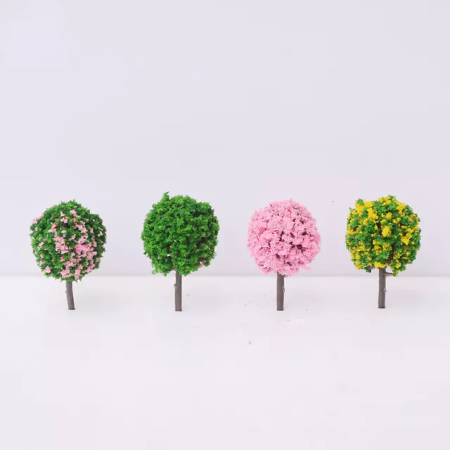 10PC DollHouse Miniature 1:12 Scale Plant Tree Flower Ball Villa Garden DIY