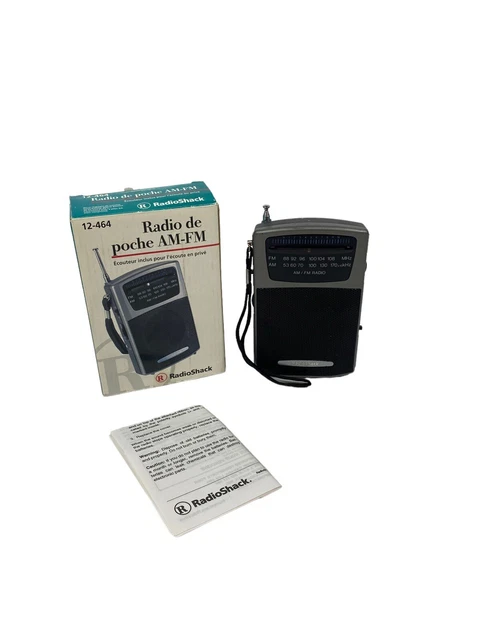 Vintage AM/FM  Portable Pocket Radio 12-464 Radio Shack - no headphones included