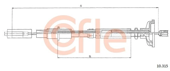 Cavo frizione COFLE cavo frizione adatto per VW Golf I 17