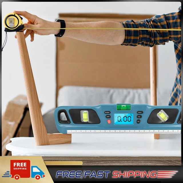 400mm Digital Protractor Level 360 Degree Angle Finder for Railway (Cyan) #1