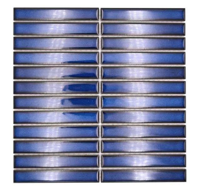 Mosaico de cerámica palillos arte moderno azul cobalto espejo de azulejos brillantes |10 alfombras