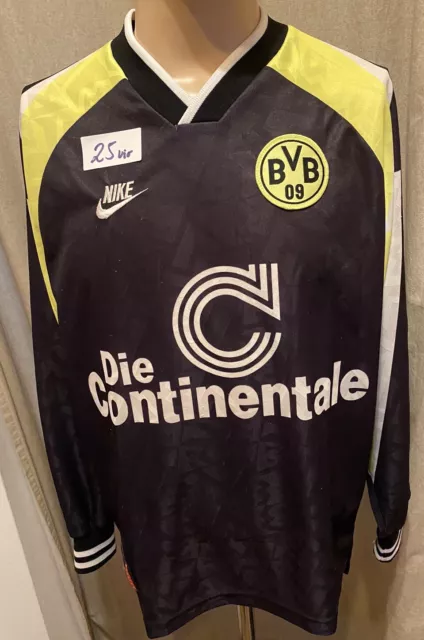 Borussia Dortmund Nike long sleeve away German champion jersey 1995/96 size M