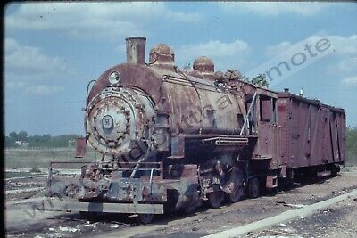 Original Slide Illinois Central IC Old Rusty Steam Locomotive Markham ILL 1969