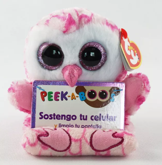 TY Beanie Boos Peek-A-Boo 4" MILLY the Pink Owl 6" Kid Plush Toy XMAS