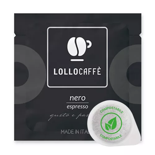 Cialde Lollo Caffè Miscela Nera Espresso Nero Intenso