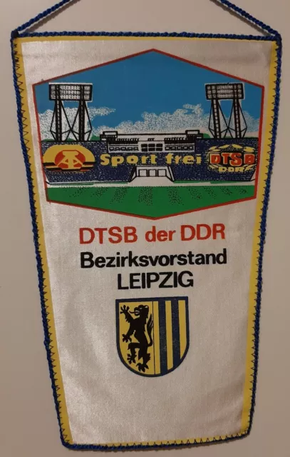 DTSB Bezirksvorstand Leipzig Wimpel DDR Fussball Oberliga Zentralstadion selten