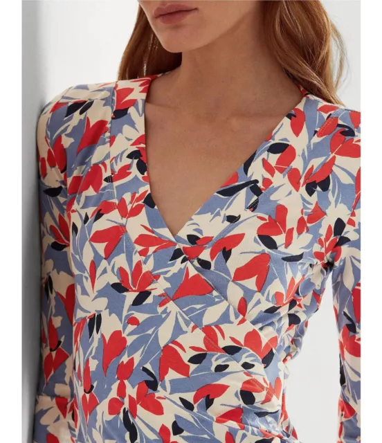 Ralph Lauren Floral Surplice Jersey Top Size M / Medium MSRP $80