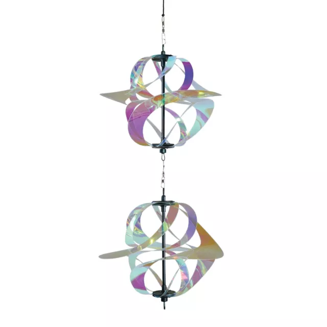 Iridescent Vortex Double Spinner Windsock