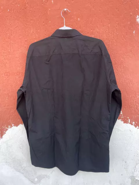 Hugo Boss camicia shirt chemise black nera taglia 43 XL slim fit two ply da uomo 5