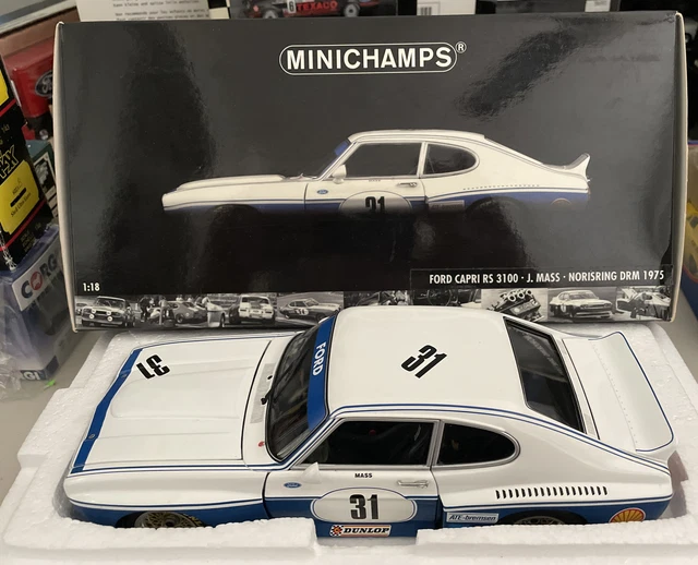 Miniature Minichamps 1/18 - Ford Capri RS 3100 - Hockenheimring DRM 1975 - Modèle 180 758003