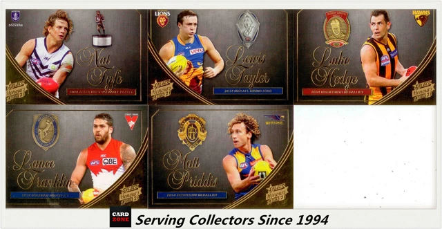 2015 SELECT AFL Honours Series2 Medal Winners Card Full Set (5 Cards ...