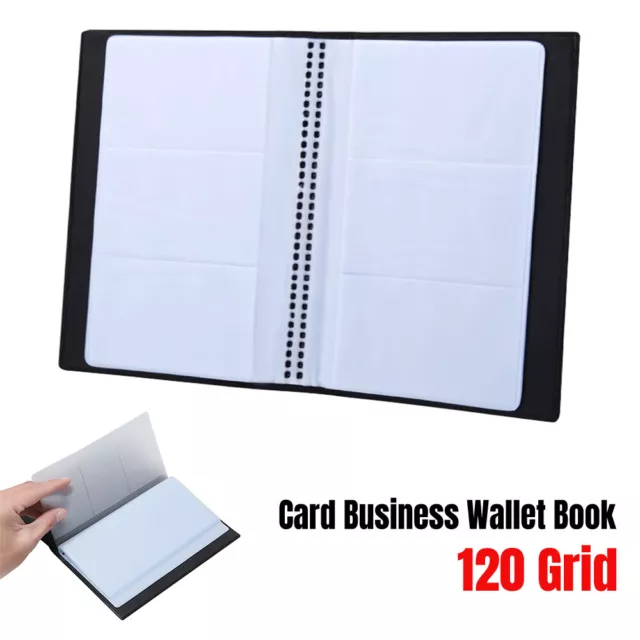 Business Name Card Book Holder Capacity 120 Cards Filing Wallet Organiser Folder