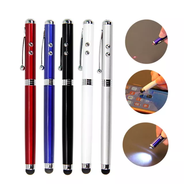 PUNTATORE LASER 4IN1 PENNA A SFERA TORCIA LED TOUCH SCREEN BATTERIE INCLUSE  EUR 9,90 - PicClick IT