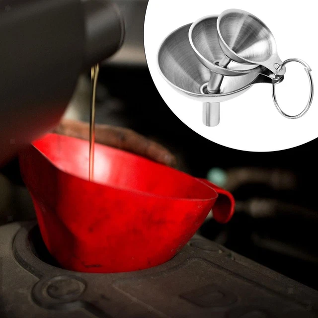 Set 3 Imbuti In Acciaio Inox - Mini Imbuti Da Cucina Con Spazzolini, Per Liquidi E Polveri - Foto 6