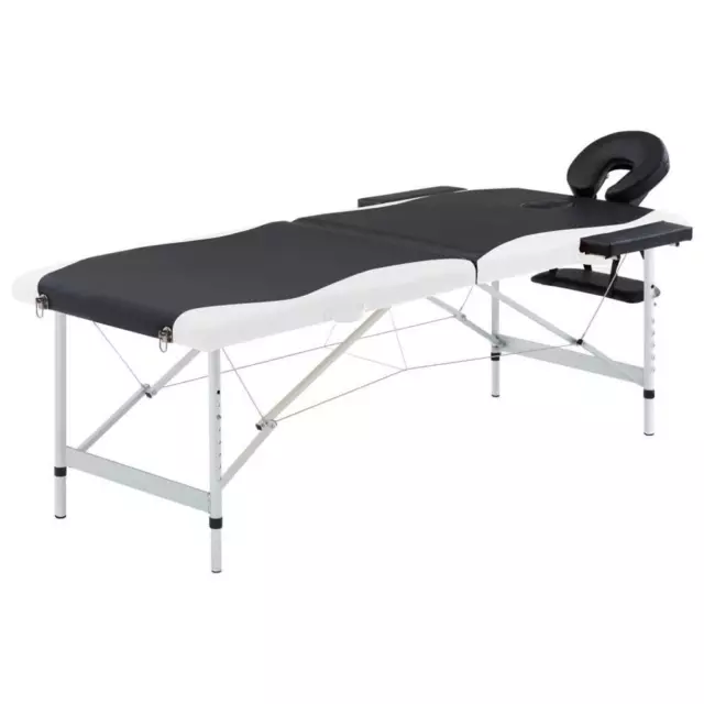 vidaXL Massagetisch Klappbar 2 Zonen Aluminium Massageliege