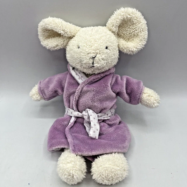 JELLYCAT JELLY KITTEN Beddy-bye Mouse In Dressing Gown Plush Soft Toy ...