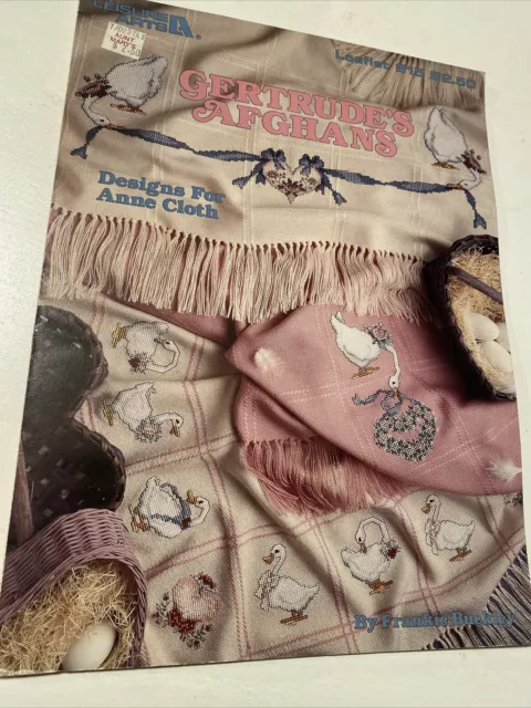 Leisure Arts Gertrudes Afghans Cross Stitch Leaflet 815
