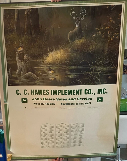 vintage john deere calendar poster “September Morning” 1995-97