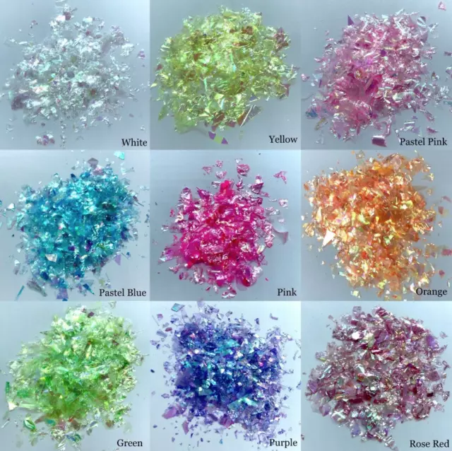 REDUCED Opal Mylar Colour Flakes Glitter Angel Craft Paper Resin Nail Art Bulk