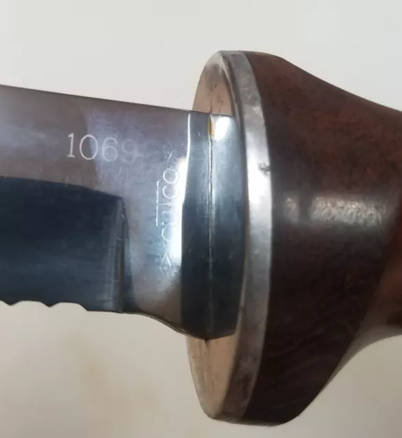 CUTCO SERRATED 1069 Hunting Knife with Leather Sheath $30.00 - PicClick