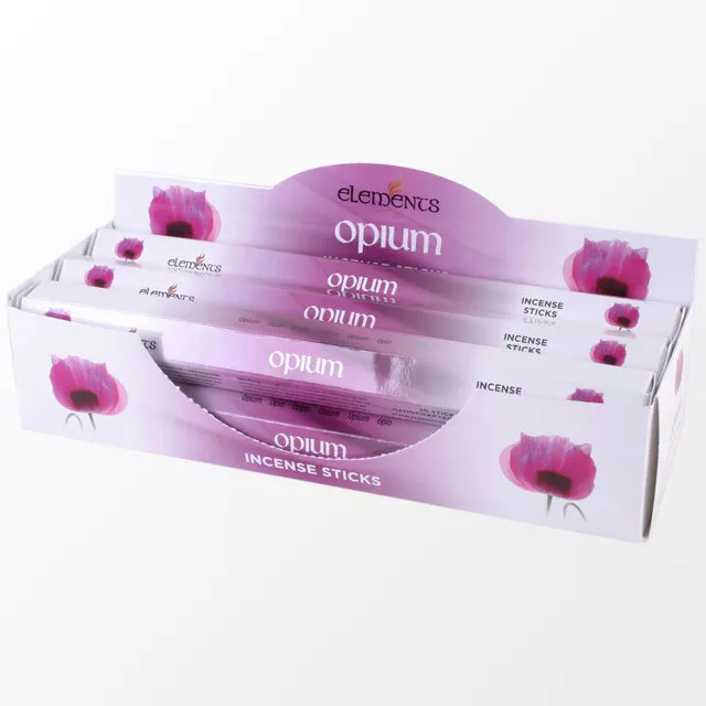 Elements Opium Incense Joss sticks. 20 sticks, 1 pack.