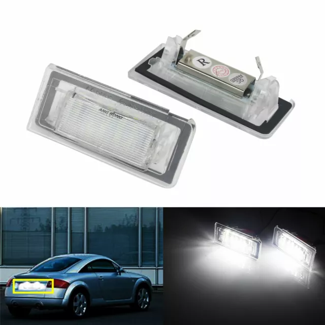 Feux Eclairage de Plaque LED D'Immatriculation Lumière pour 1999-2005 Audi TT 8N