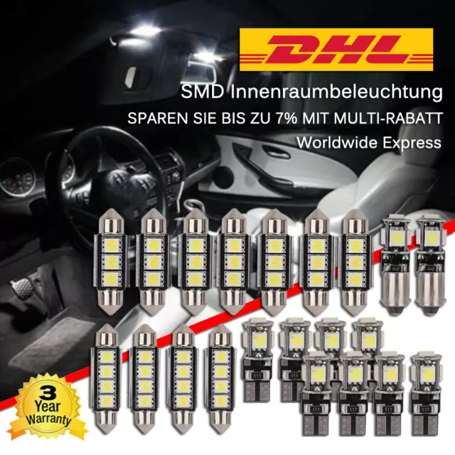 21X SMD LED Innenraumbeleuchtung Für BMW E46 3er Set Xenon Weiss Limo Coupe DHL